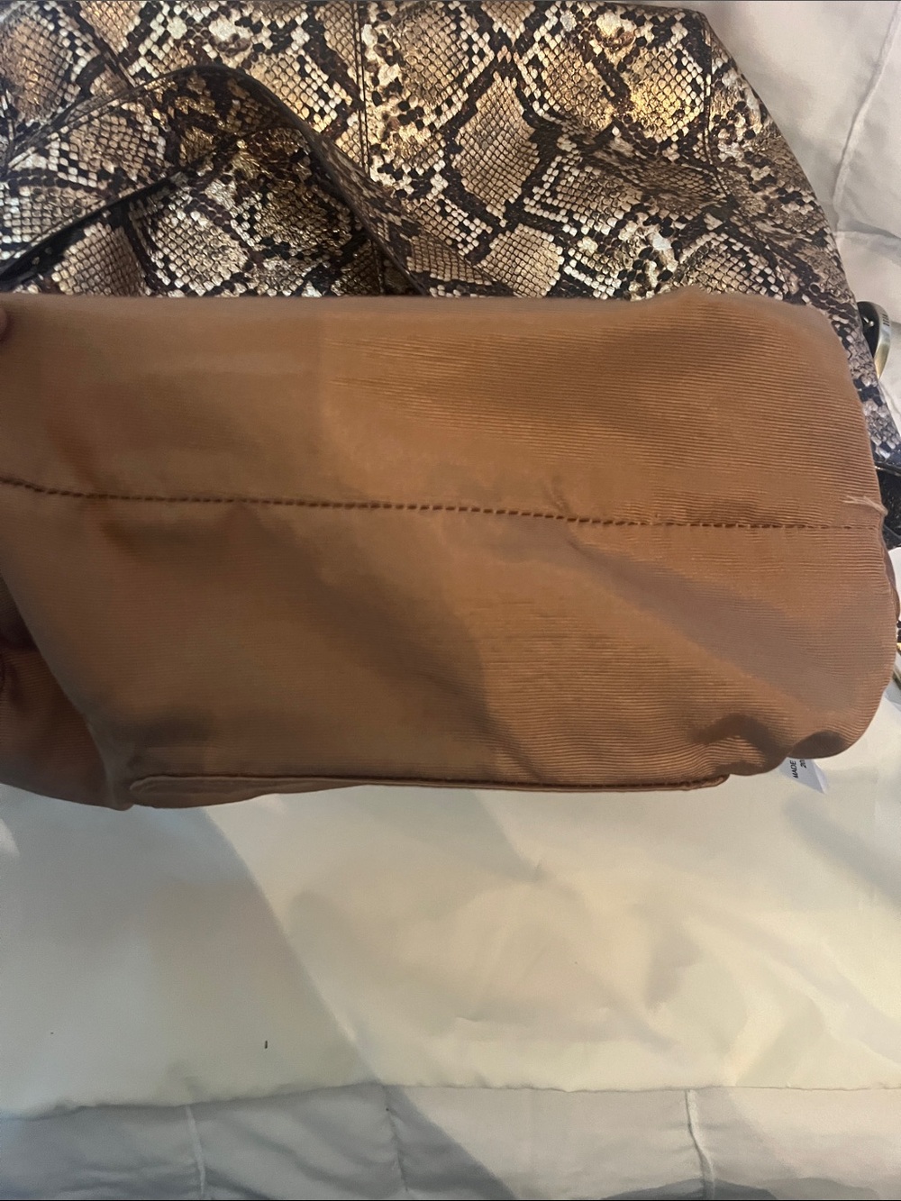 HOBO Gold and Black Snake-Print Hobo Shoulder Bag - Picture 13 of 13